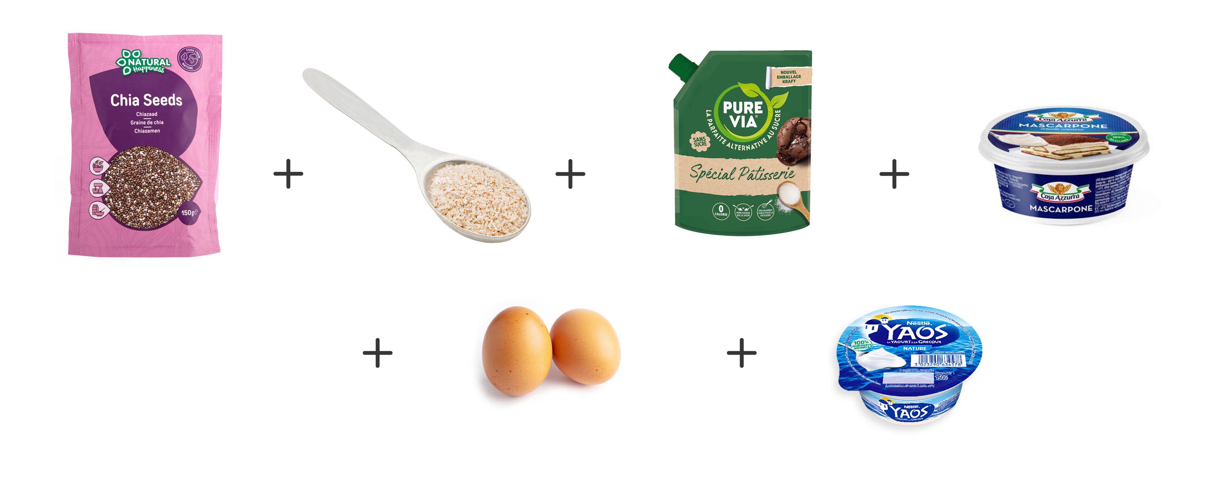Ingrédients muffins chia Keto | Ariel®