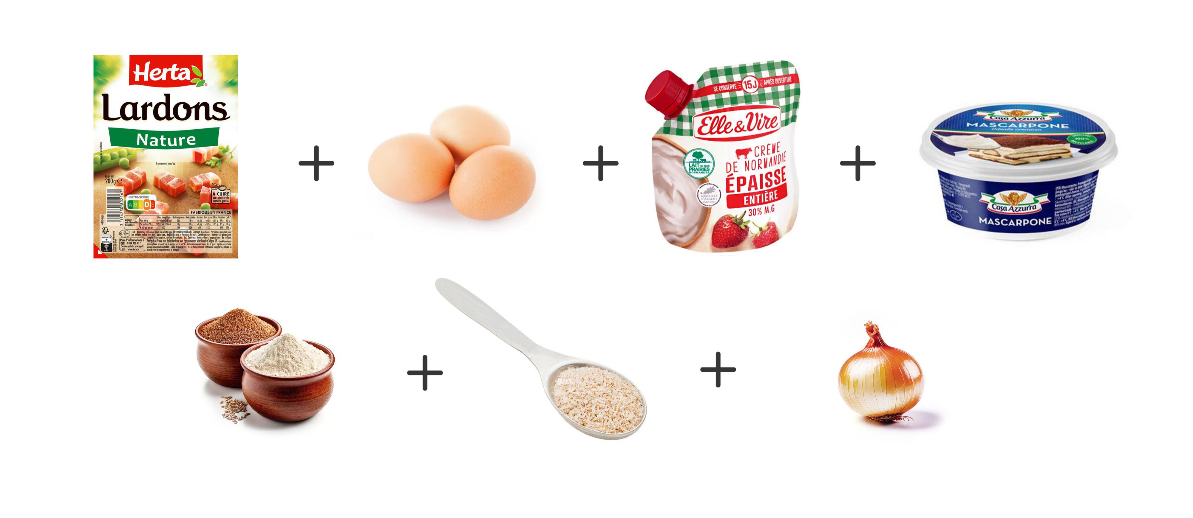 Ingrédients Tarte flambée Keto | Ariel®