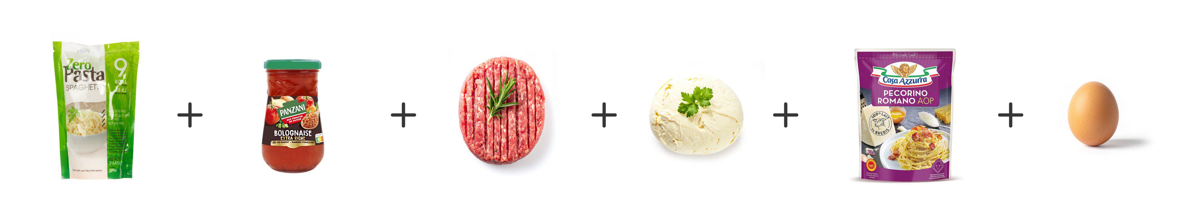 Ingrédients Konjacs Bolognaise Cétogène | Ariel®